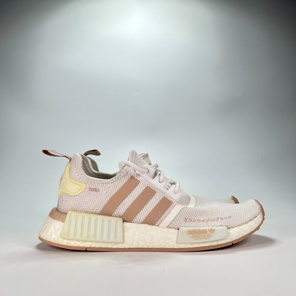Adidas Shoes NMD R1 White Ash Pearl Athletic Running Shoes HQ2071 Women's Size 7 - Picture 1 of 10